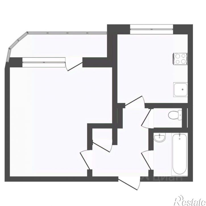 1-комн квартира ул Генерала Наумова, 19,  д. 19