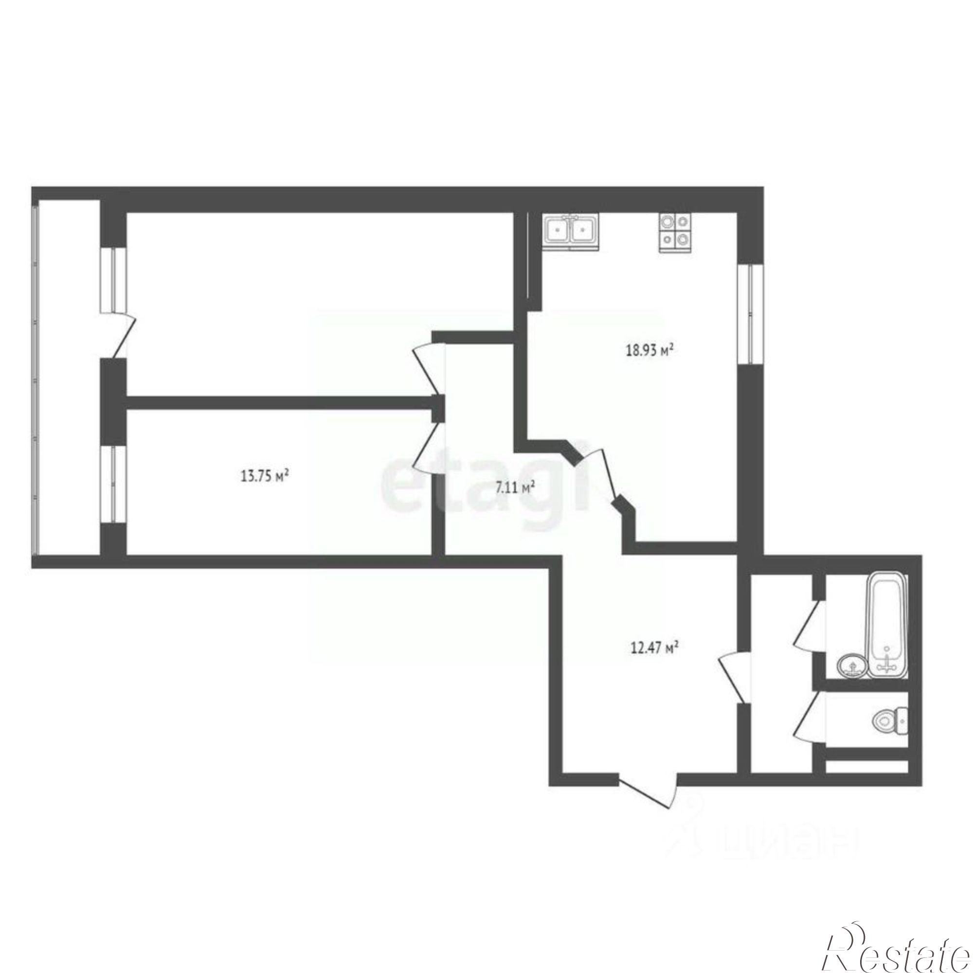 Купить квартиру за 7 100 000 рублей на Целинная улица, 53