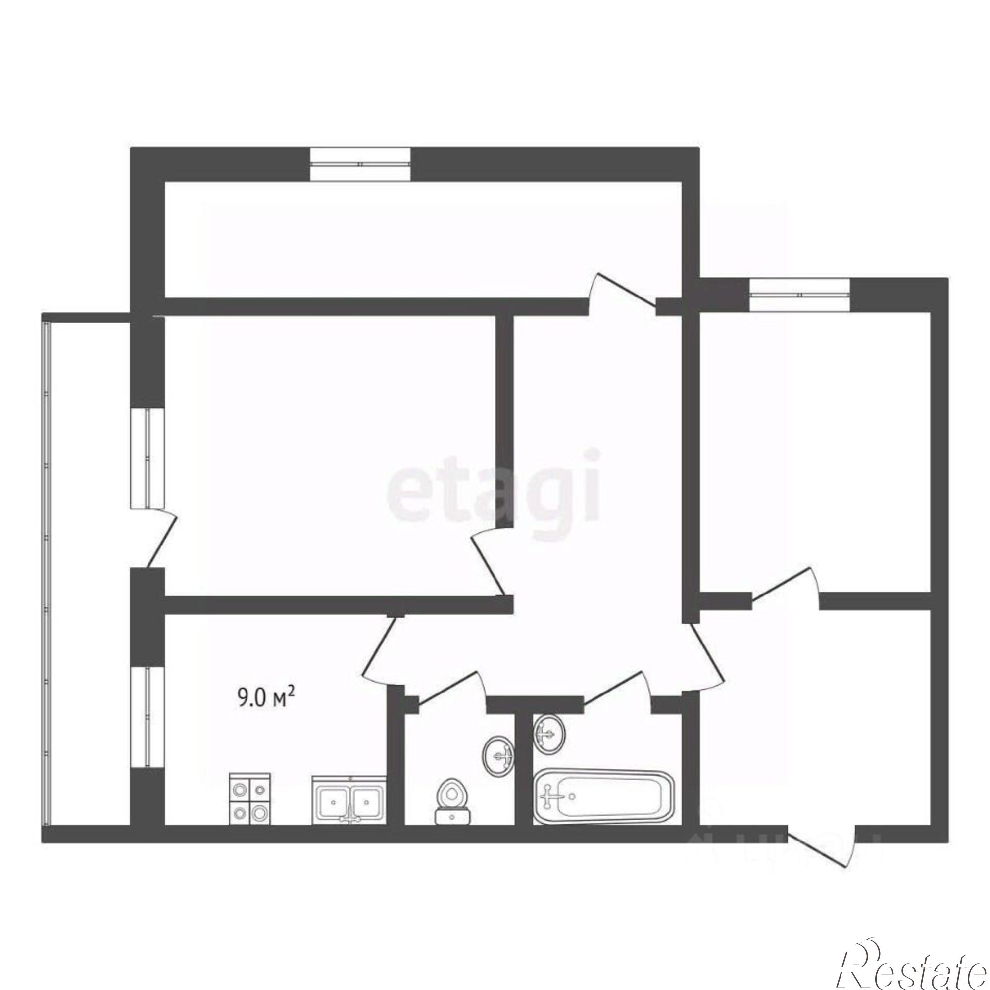 Купить квартиру за 7 800 000 рублей на улица Анри Барбюса, 60