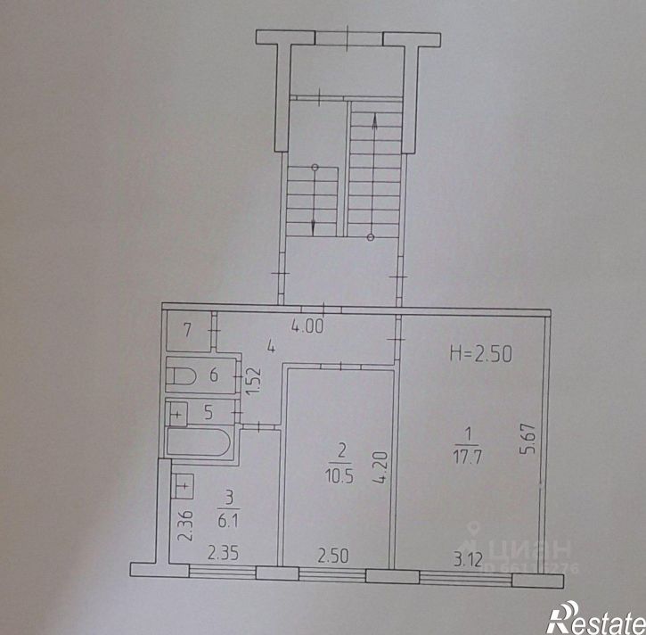 2-комн квартира улица Старцева, 37,  д. 37