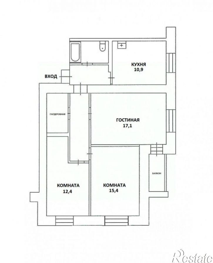 3-комн квартира улица Солдатова, 42/3,  д. 42/3
