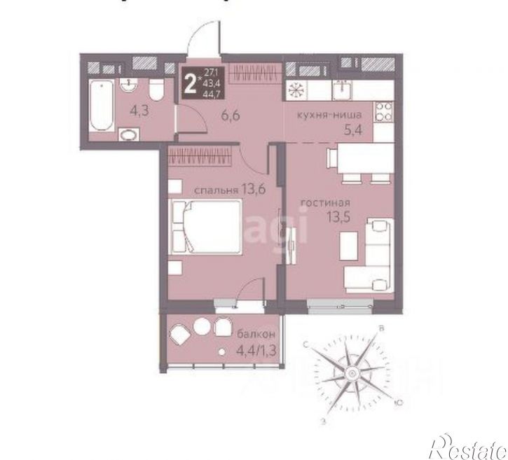 2-комн квартира Серебристая улица, 12,  д. 12