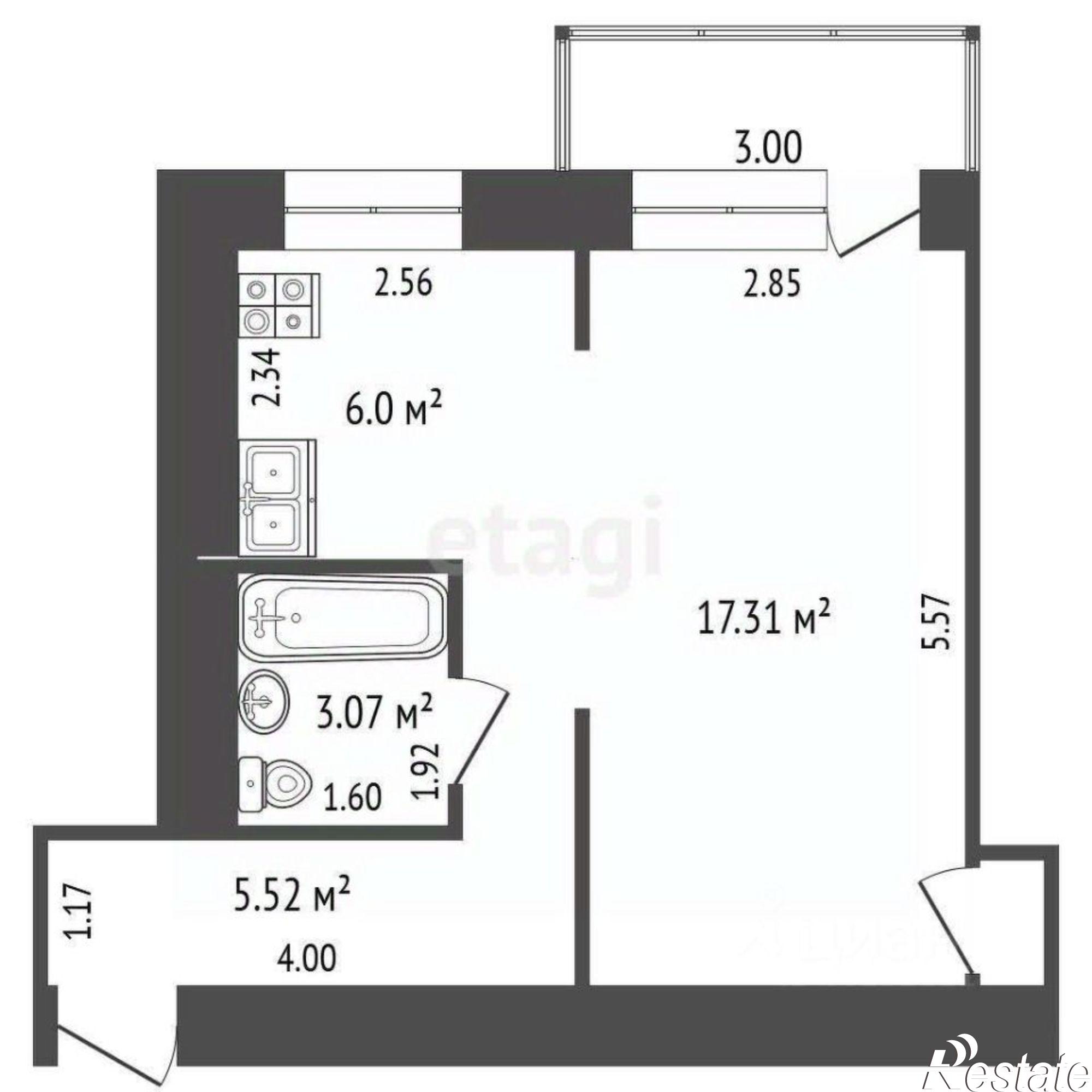 Купить квартиру за 3 990 000 рублей на улица Мира, 90