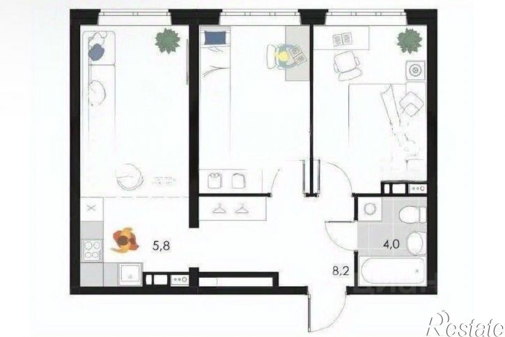 1-комн квартира Магистральная улица, 86Б,  д. 86Б
