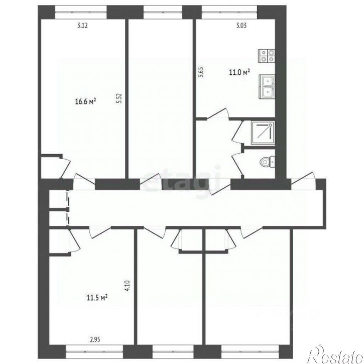 Комната улица Комбайнёров, 34,  д. 34