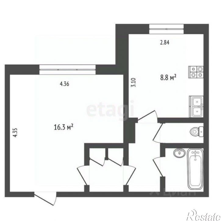 1-комн квартира Нейвинская улица, 14,  д. 14