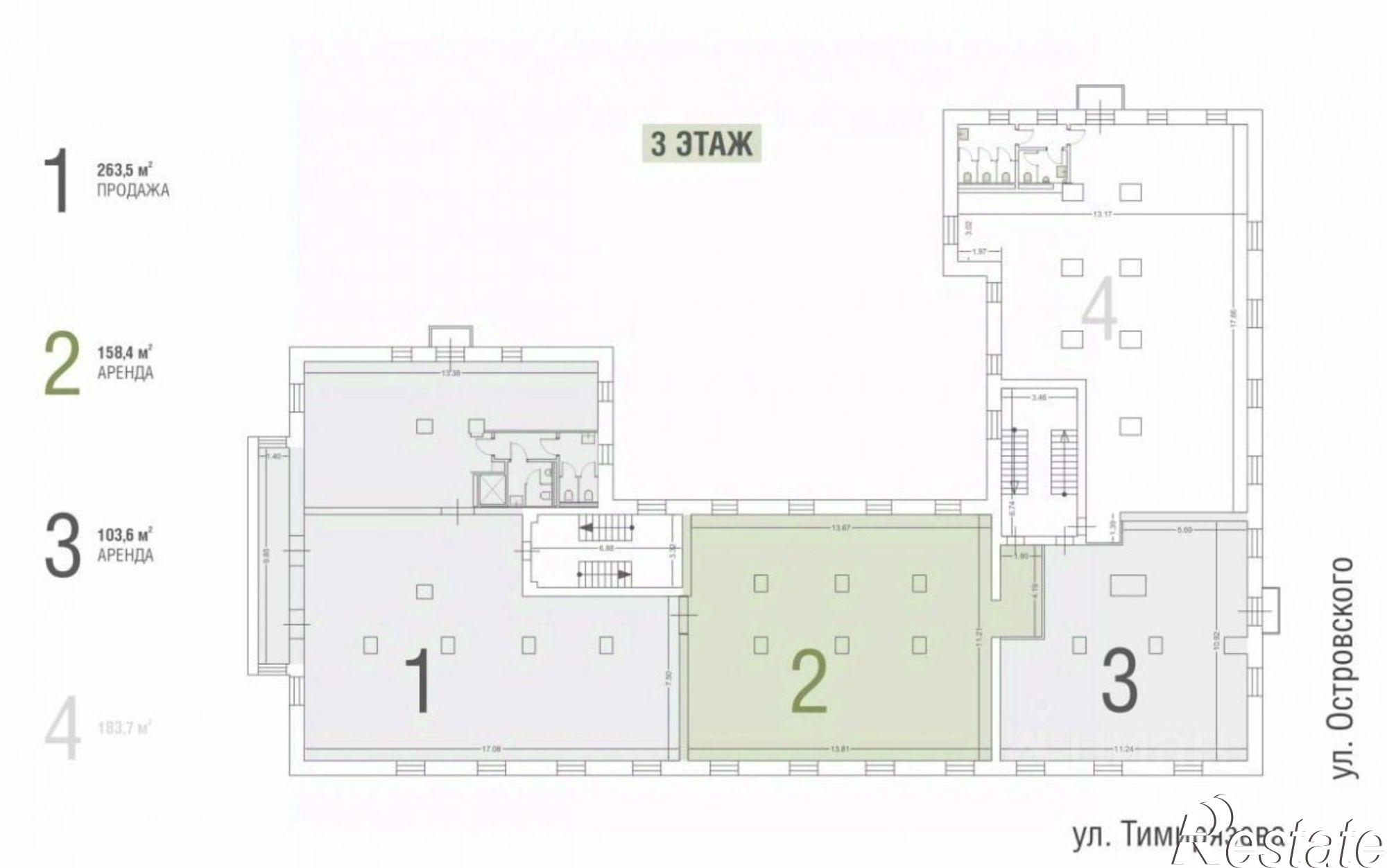 Купить офис, помещение под офис за 28 062 100 рублей на ул Николая Островского, 65