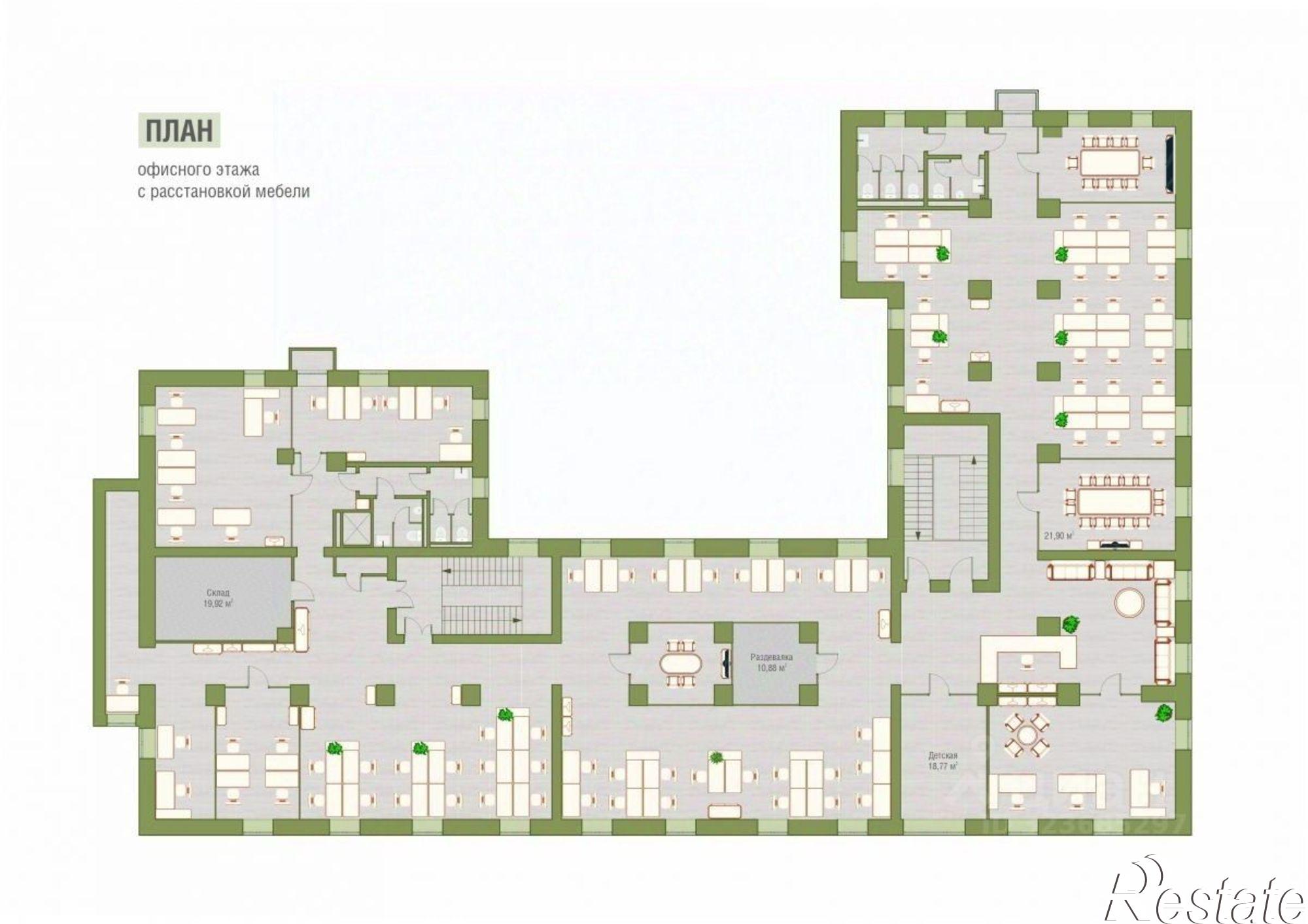 Купить офис, помещение под офис за 28 062 100 рублей на ул Николая Островского, 65