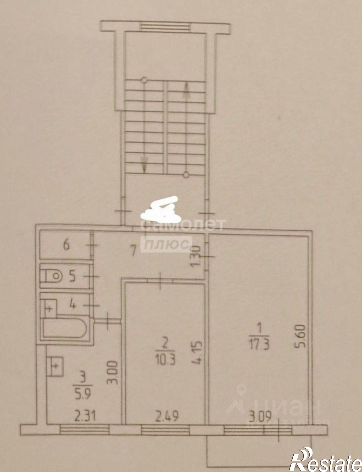 Купить квартиру за 4 600 000 рублей на ул Овчинникова, 7