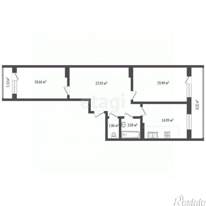 2-комн квартира ул Пушкарская, 142,  д. 142