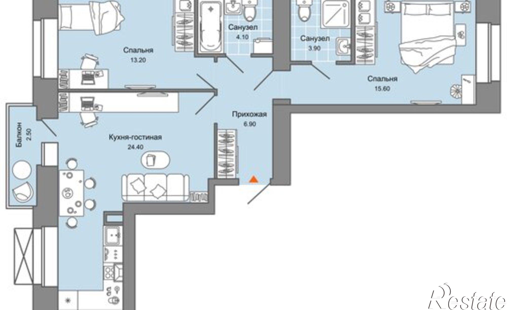 Купить квартиру за 12 717 600 рублей на ул Дзержинского, 28