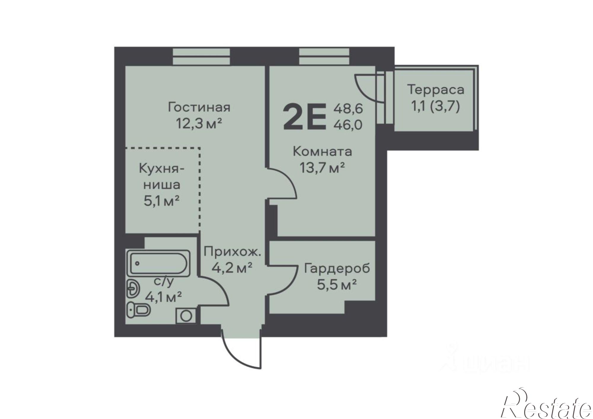 Купить квартиру за 7 564 700 рублей на ул Лизы Чайкиной, 30А