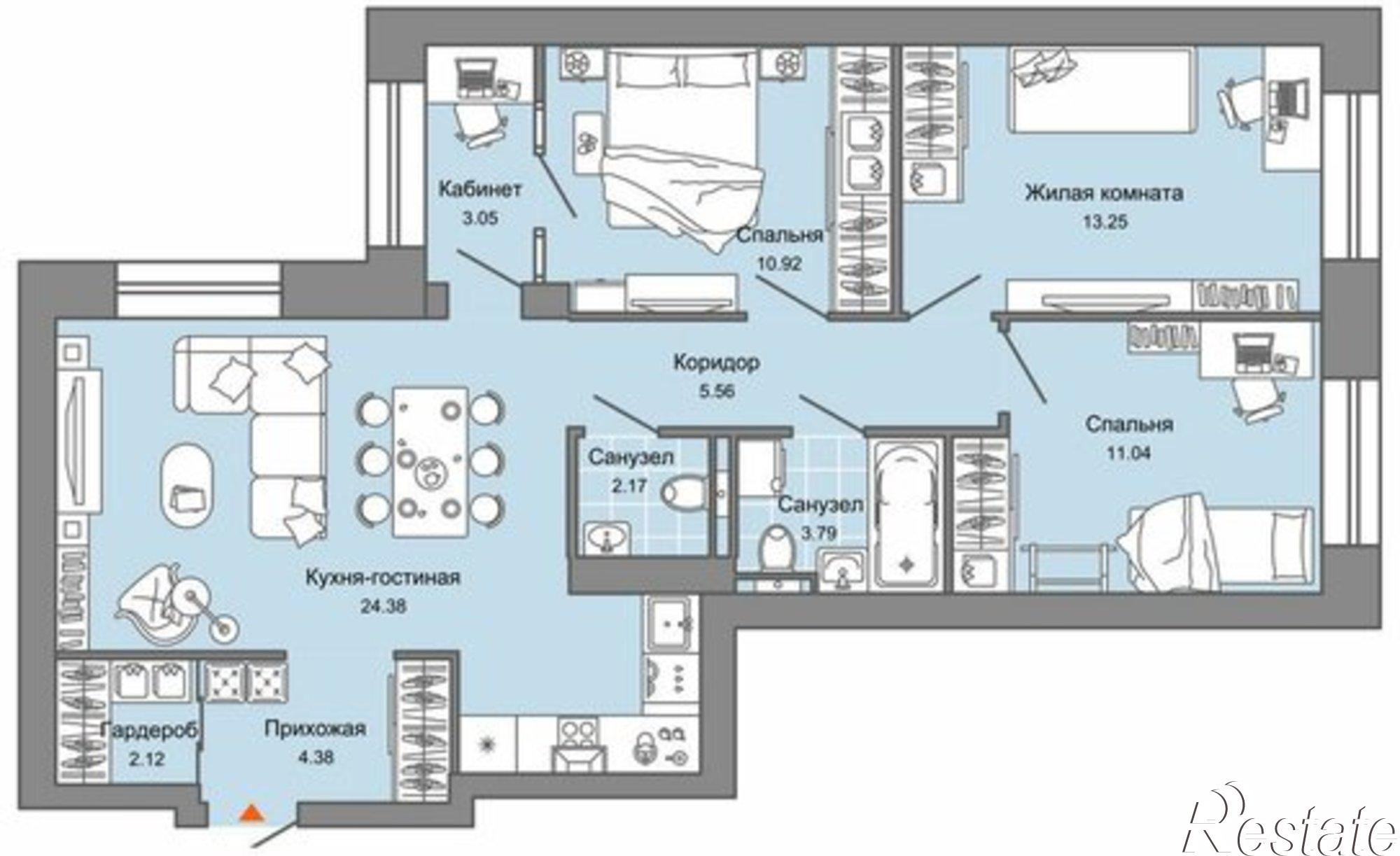 Купить квартиру за 13 269 000 рублей на улица Дзержинского, 35