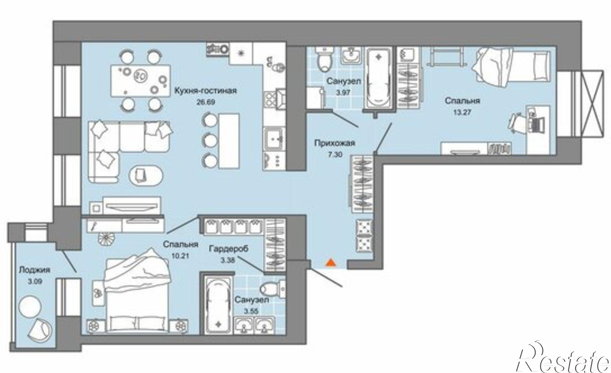Купить квартиру за 10 346 200 рублей на улица Дзержинского, 35