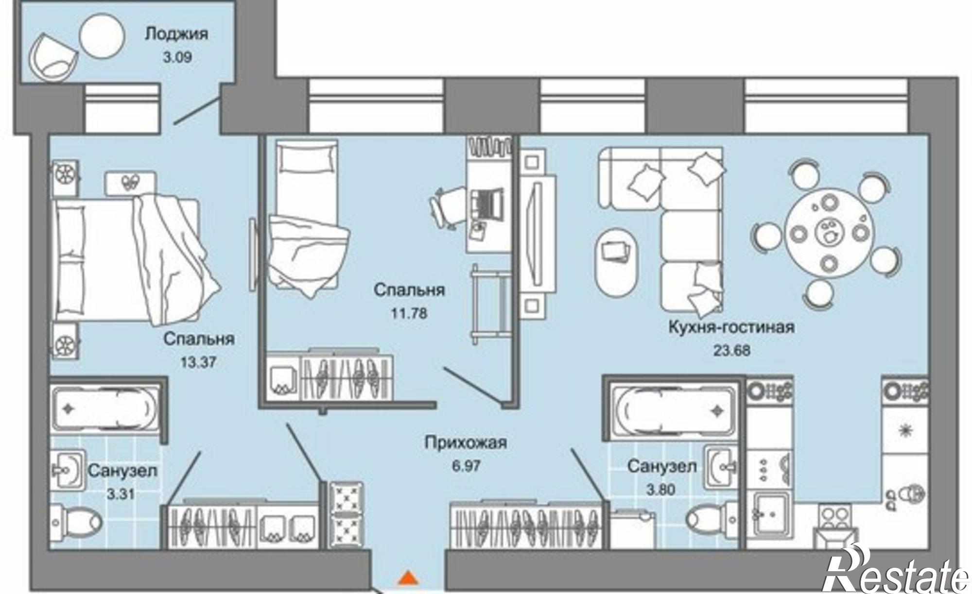 Купить квартиру за 10 231 800 рублей на ул Дзержинского, 31