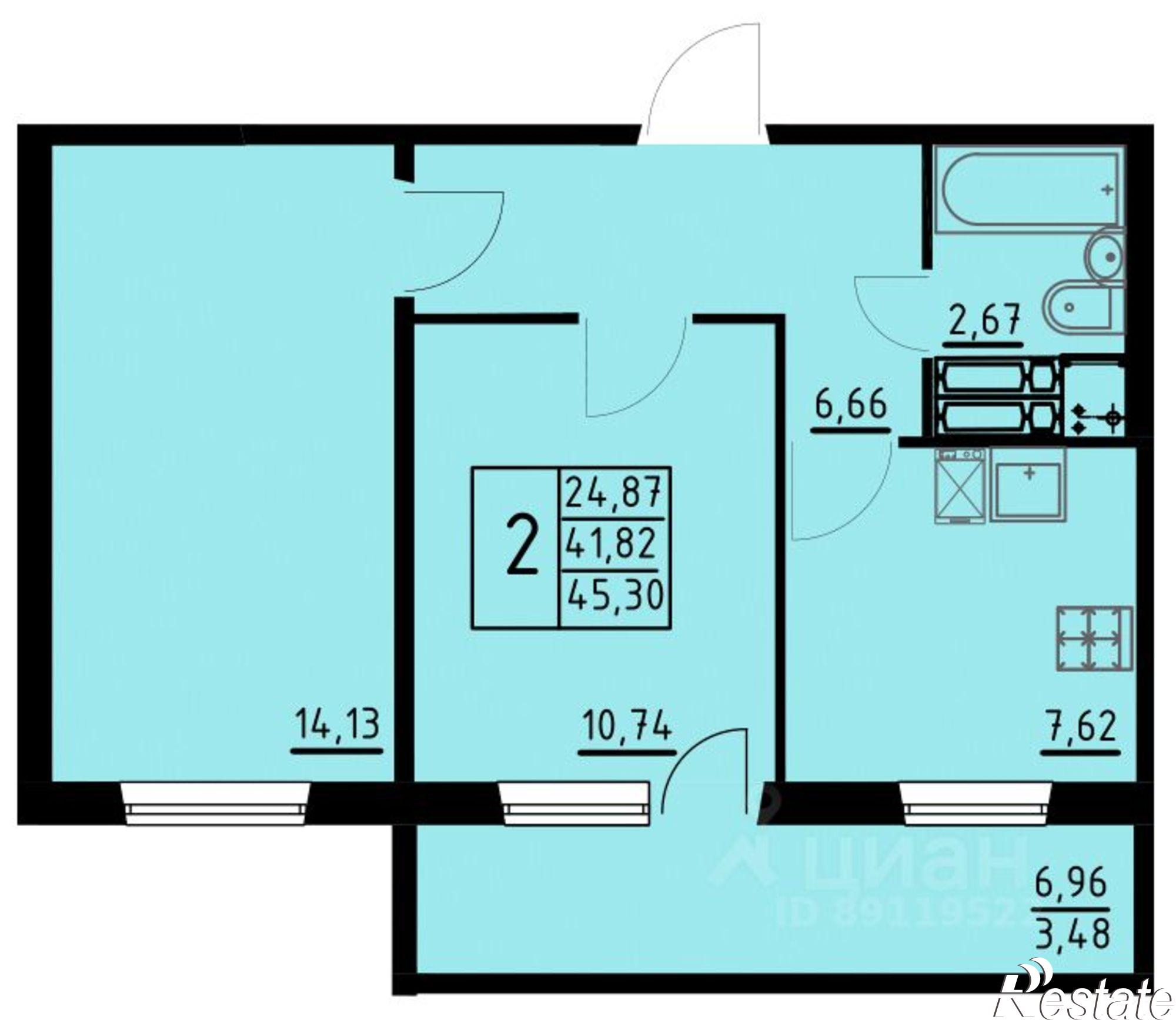 Купить квартиру за 6 533 000 рублей на улица Адмирала Макарова, 2А