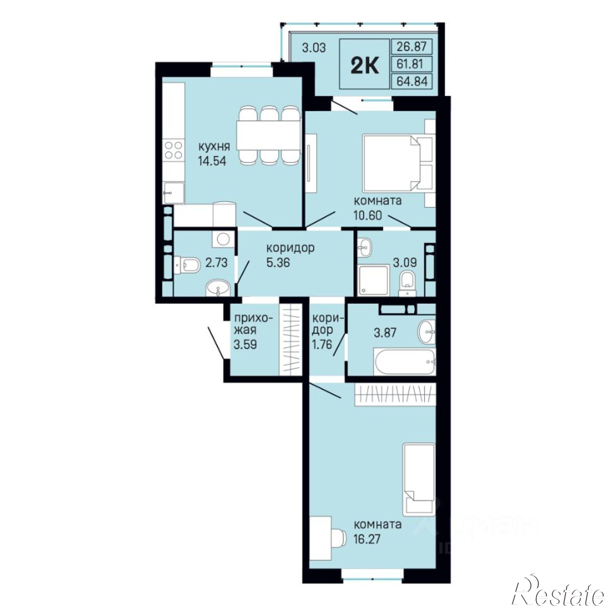 Купить квартиру за 8 370 000 рублей на улица Танцорова, 96