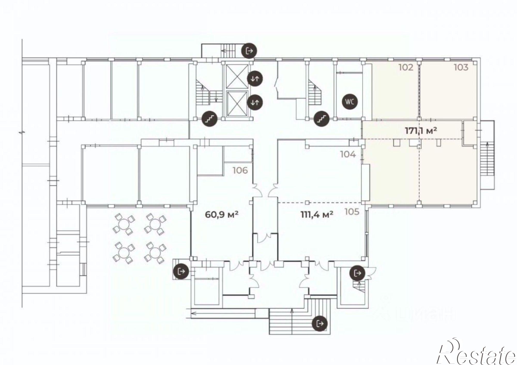 Купить офис, помещение под офис за 27 963 100 рублей на ул Крылова, 36