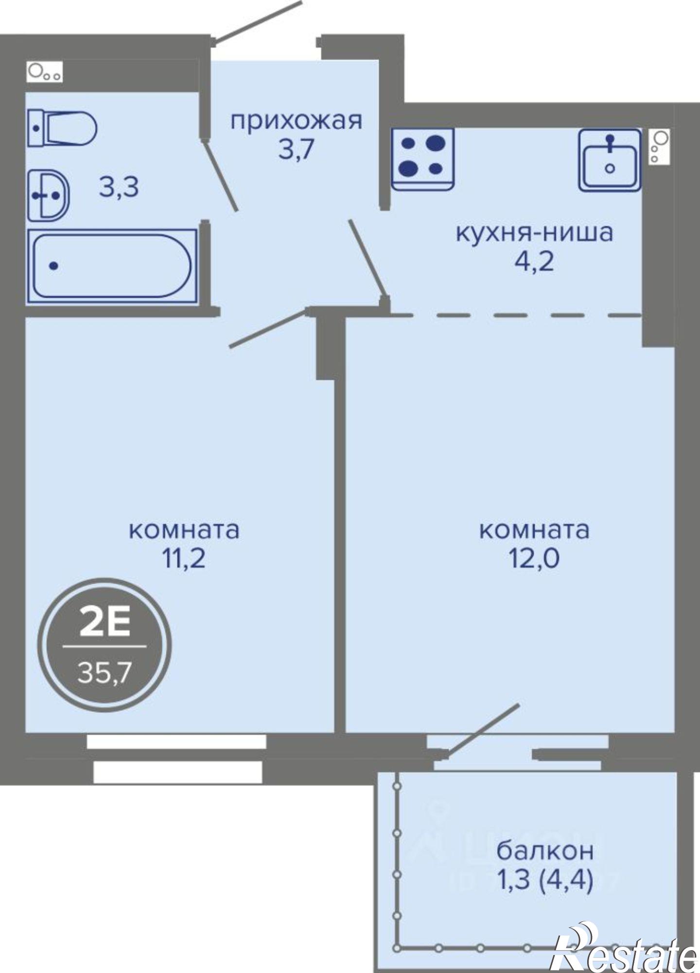 Купить квартиру за 5 636 000 рублей на шоссе Космонавтов, 309а 1