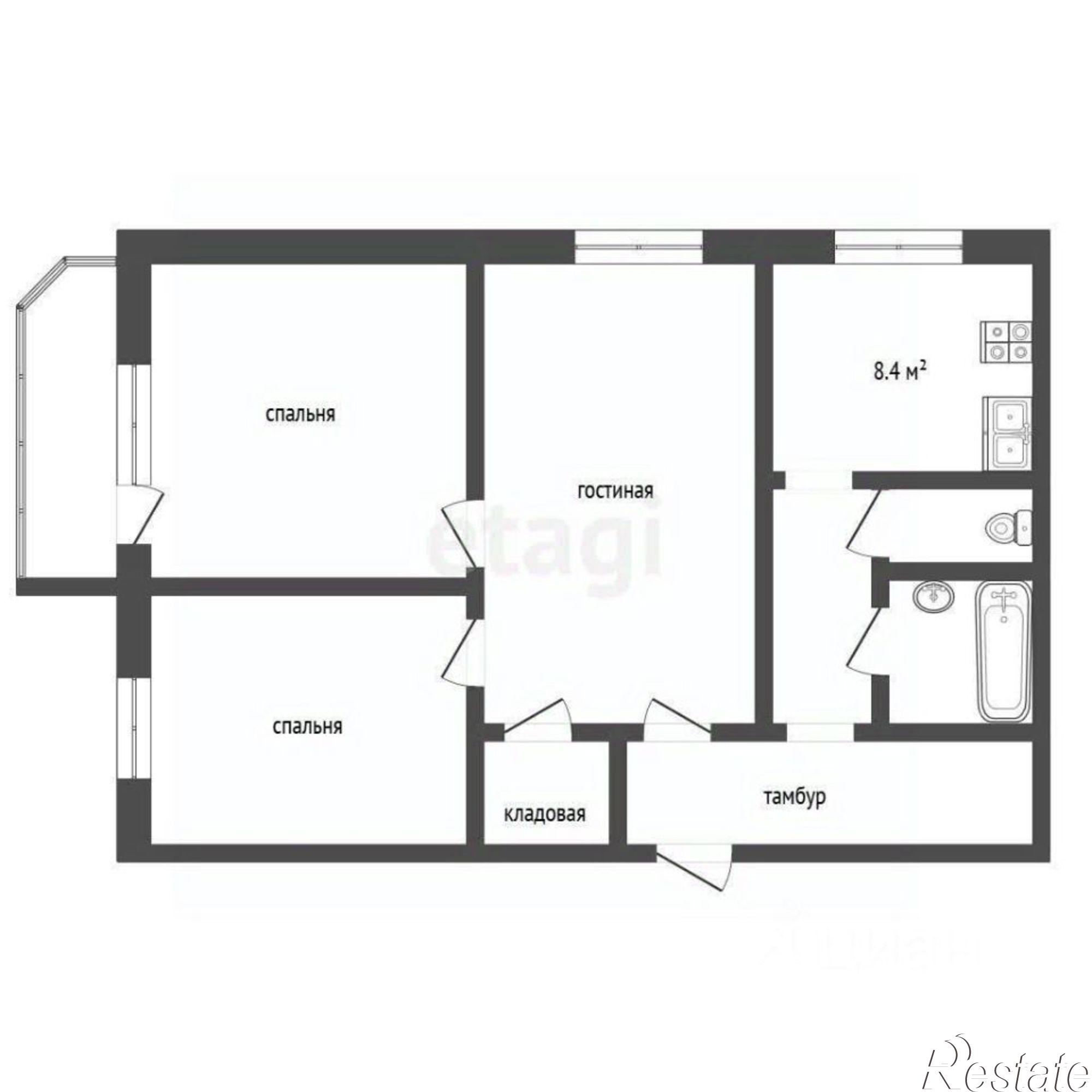 Купить квартиру за 6 500 000 рублей на улица Лякишева, 9