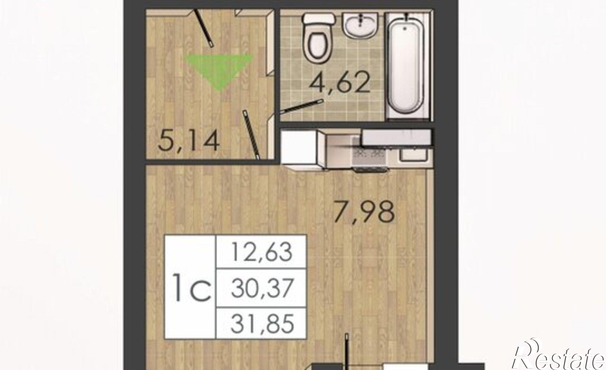 Купить квартиру за 6 423 040 рублей на улица Борцов Революции, 1А к6