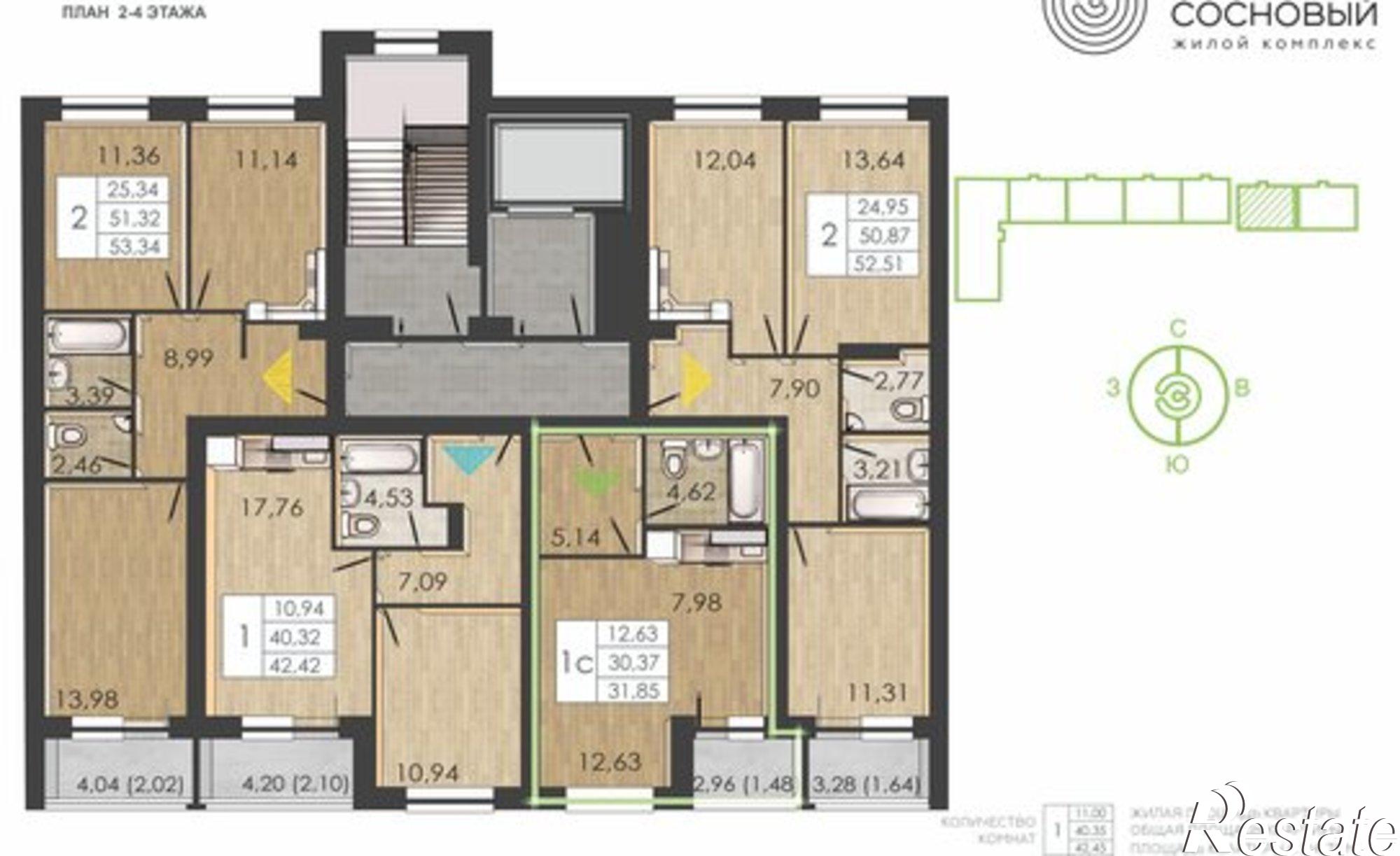 Купить квартиру за 6 423 040 рублей на улица Борцов Революции, 1А к6