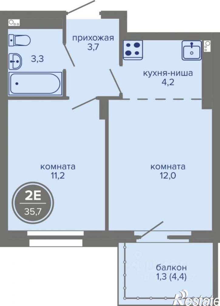 2-комн квартира в новом доме шоссе Космонавтов, 309а 1,  д. 309а 1,  к. 1