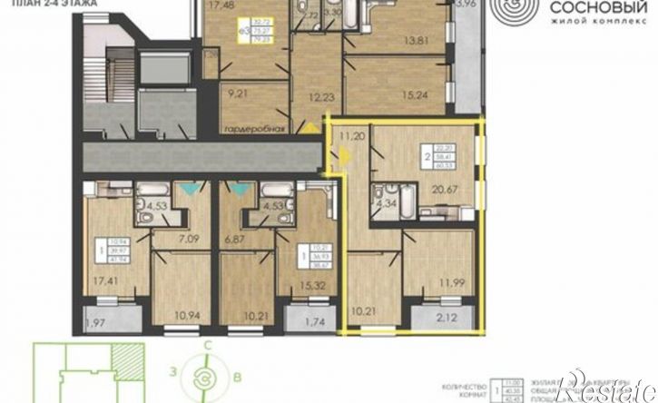 2-комн квартира улица Борцов Революции, 1А к4,  д. 1А к4