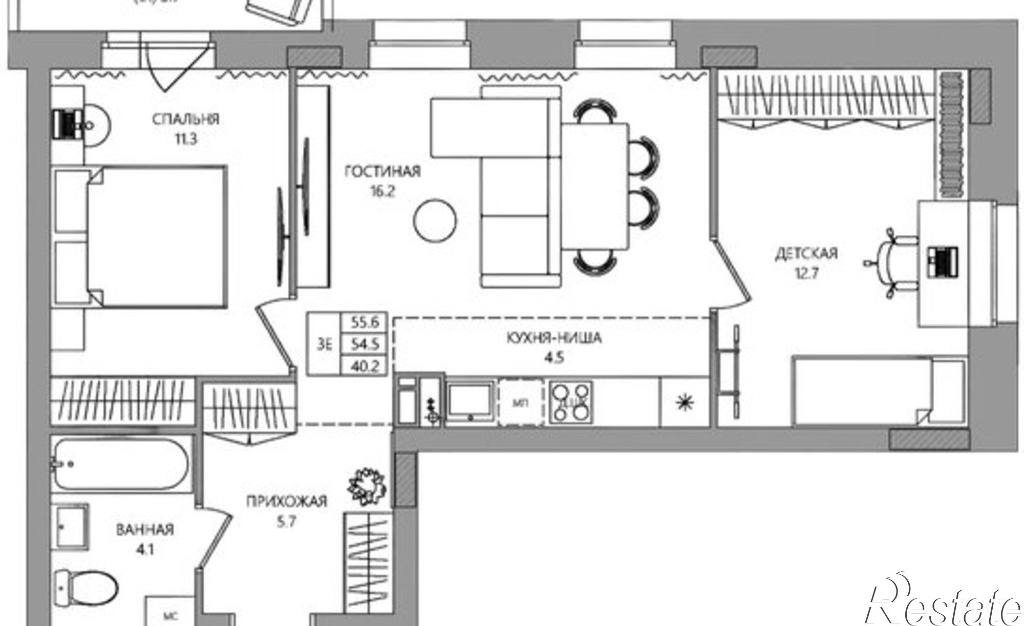 Купить квартиру за 9 878 000 рублей на Самолётная улица, 7А