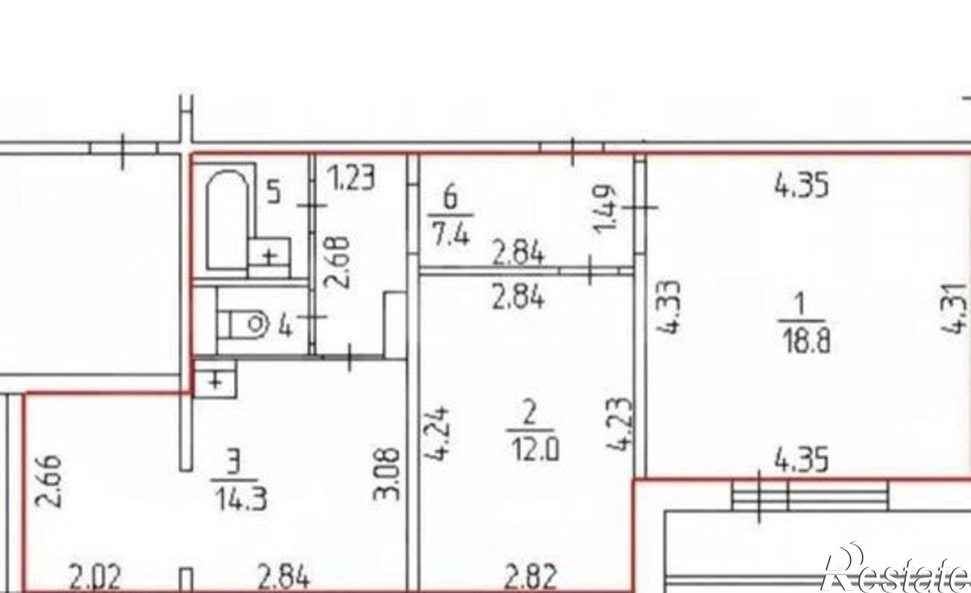 Купить квартиру за 4 890 000 рублей на ул Делегатская, 35а