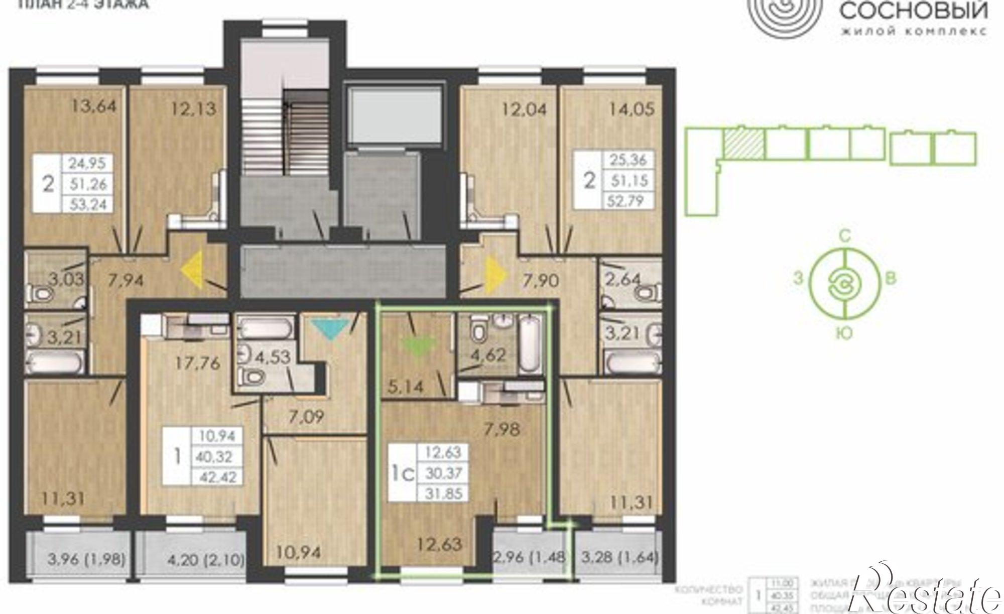 Купить квартиру за 6 423 070 рублей на улица Борцов Революции, 1А к6