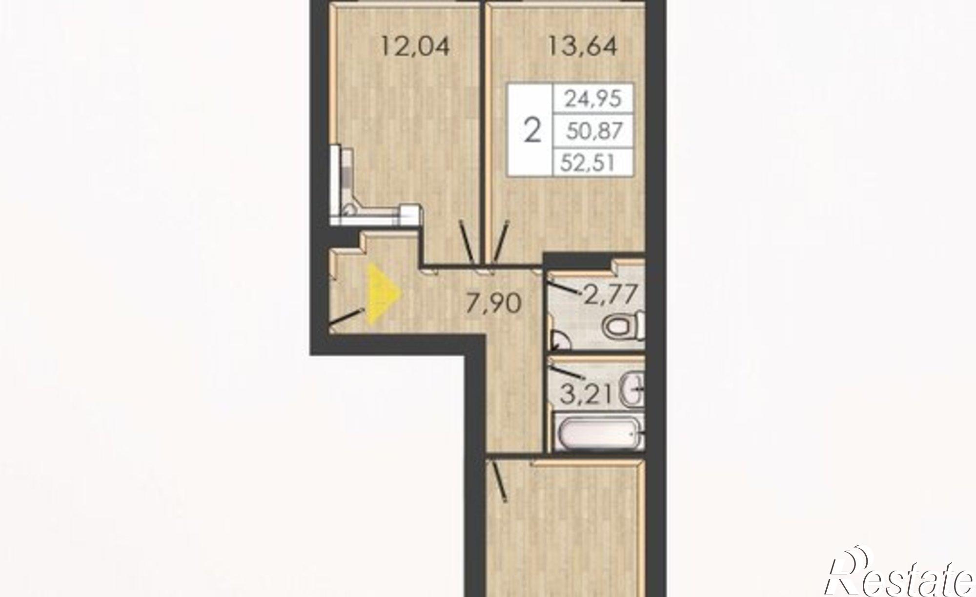 Купить квартиру за 9 588 120 рублей на улица Борцов Революции, 1А к6