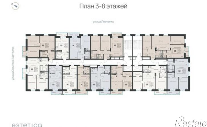 4-комн квартира в новом доме ул Левченко, 34А,  д. 34А