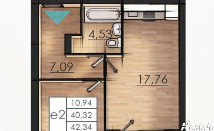 1-комн квартира улица Борцов Революции, 1А