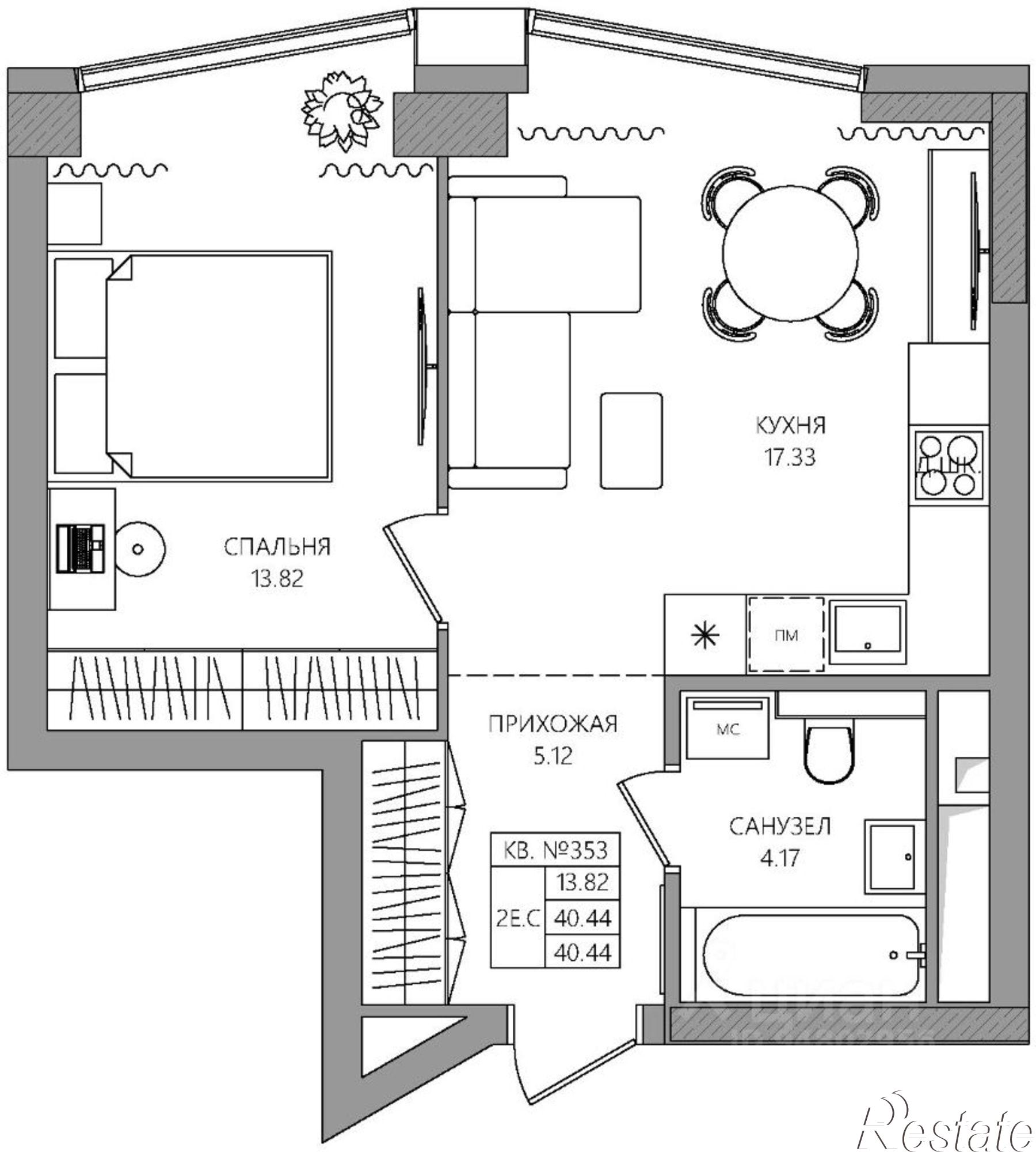 Купить квартиру за 9 753 000 рублей на Баковый пер, 5Б