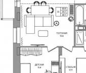 3-комн, 61 кв м, этаж 4/9 Самолётная улица, 7А