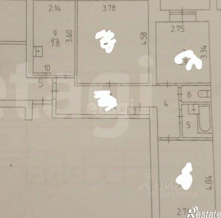 3-комн квартира ул Адмирала Ушакова, 59/3,  д. 59/3