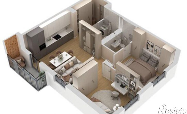 3-комн квартира в новом доме Самолётная улица, 7А,  д. 7А