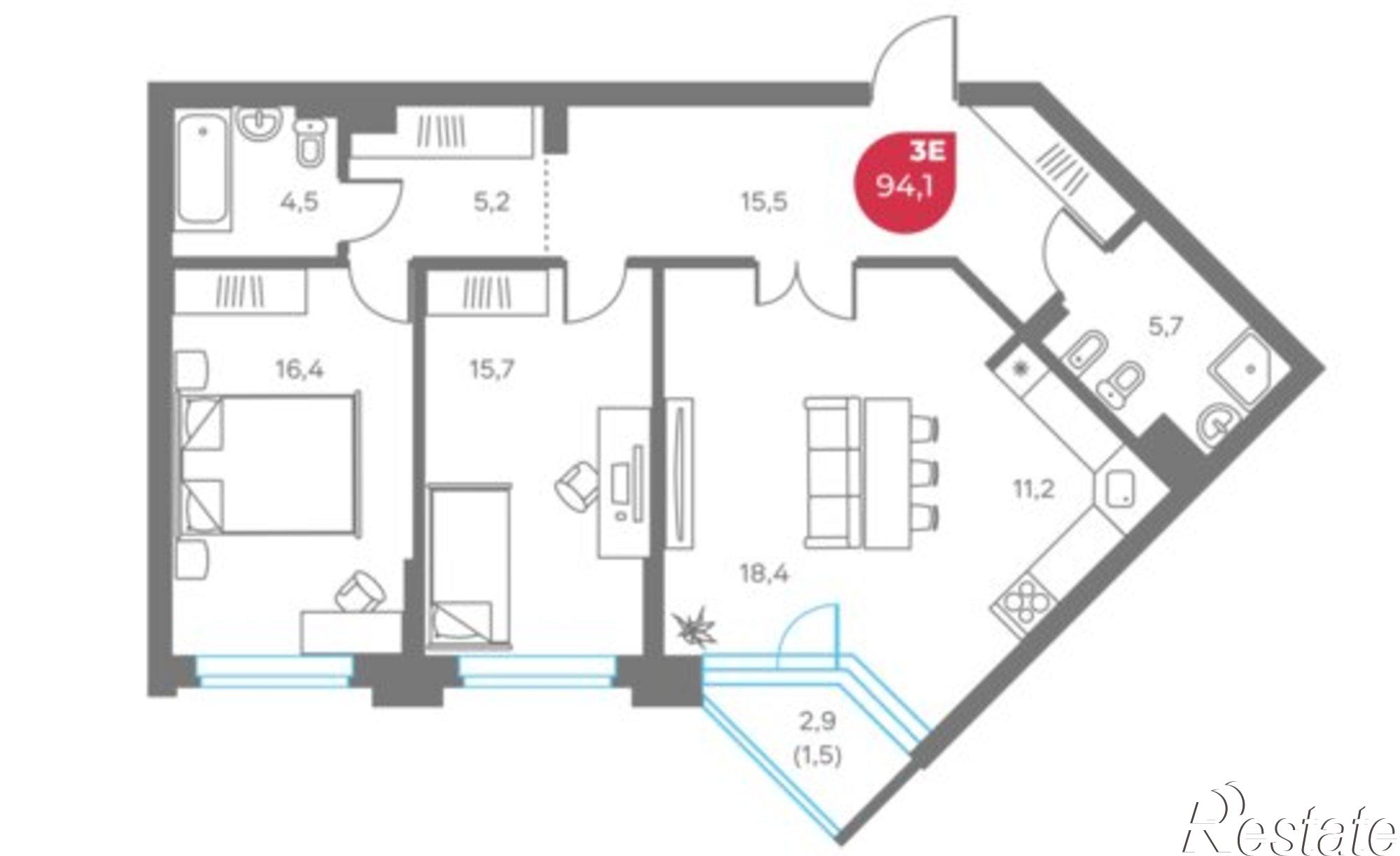 Купить квартиру за 23 525 000 рублей на улица Максима Горького, 1