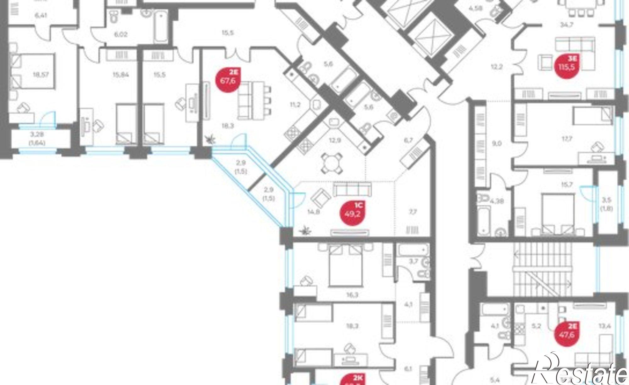 Купить квартиру за 18 020 000 рублей на улица Максима Горького, 1