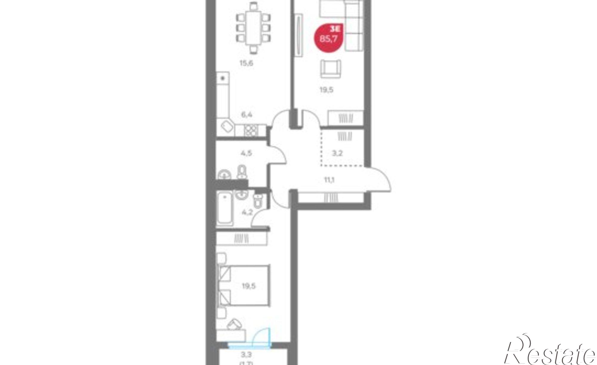 Купить квартиру за 28 281 000 рублей на ул Монастырская, 9