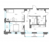 3-комн, 113 кв м, этаж 7/6 улица Максима Горького, 1