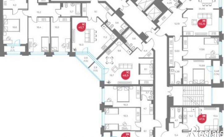 3-комн квартира в новом доме ул Монастырская, 9,  д. 9