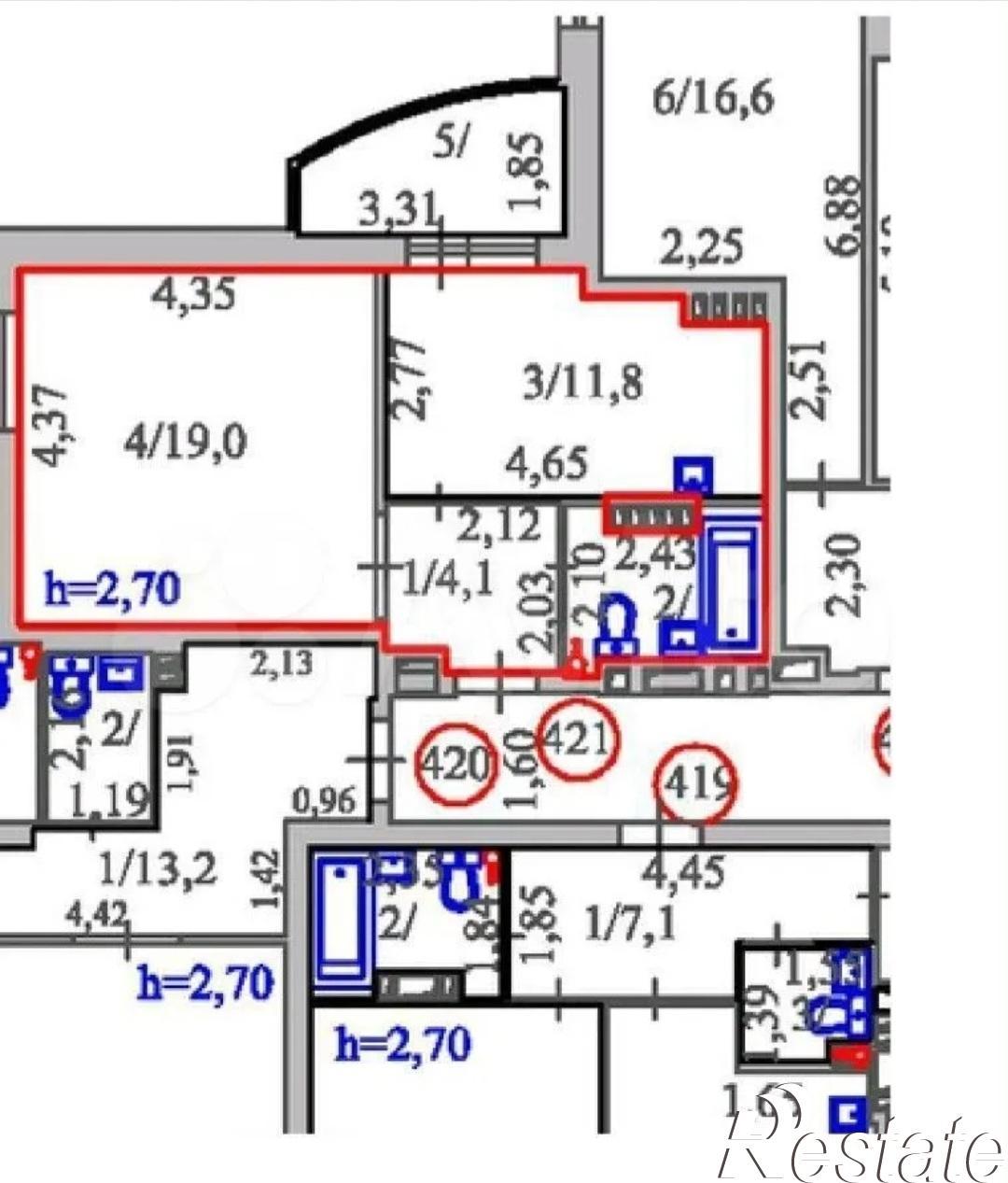 Купить квартиру за 7 850 000 рублей на Белинского, 31