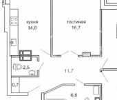 3-комн, 80кв м, этаж 3/20 улица Революции, 54