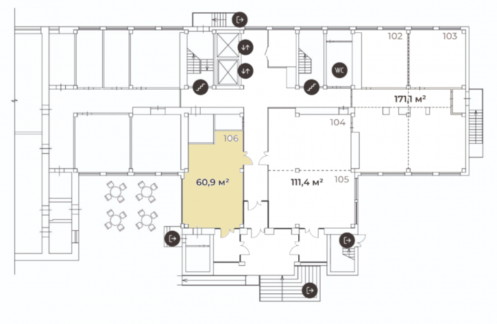 Помещение свободного назначения Россия, Крылова ул, 36