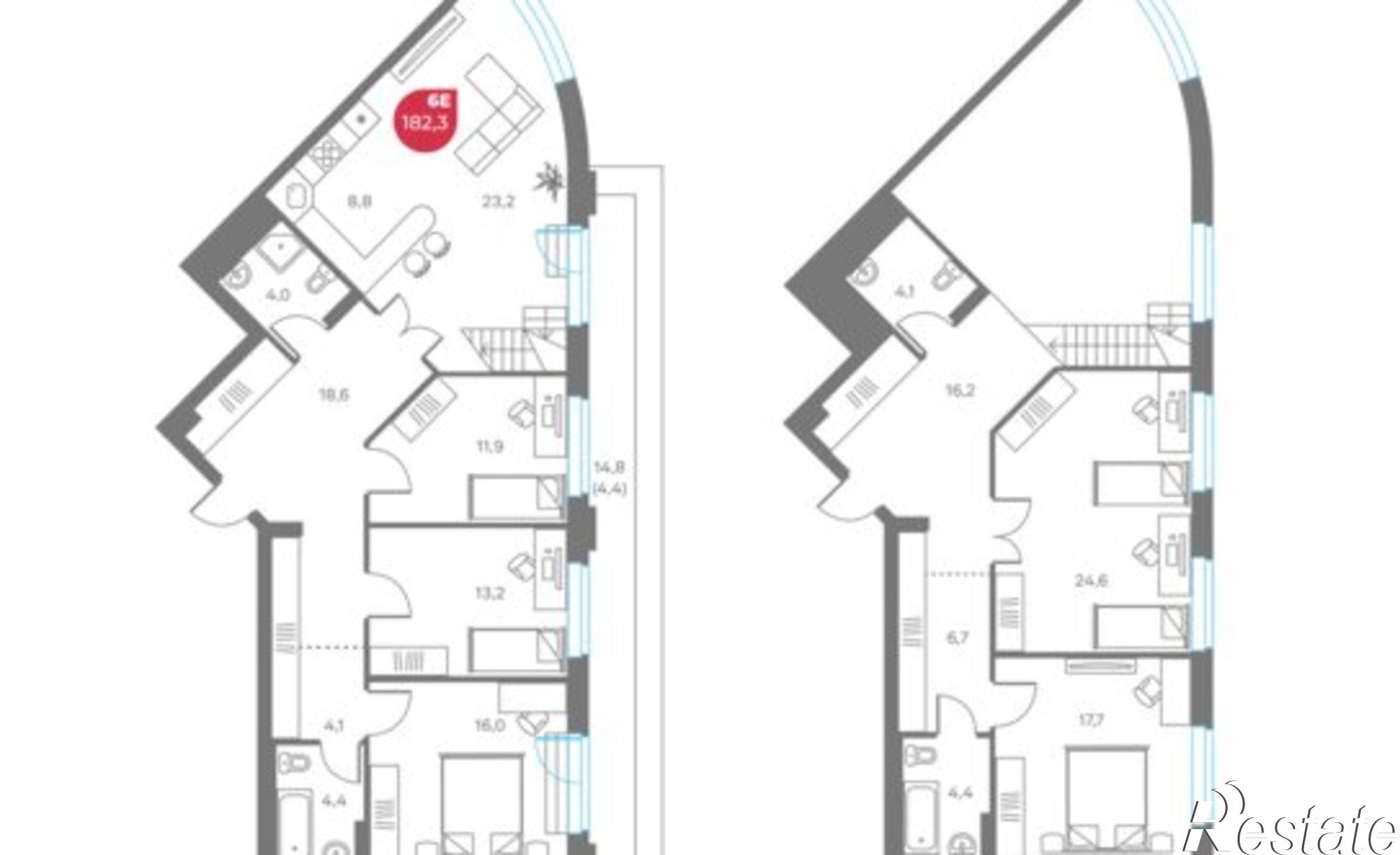 Купить квартиру за 82 035 000 рублей на улица Максима Горького, 1