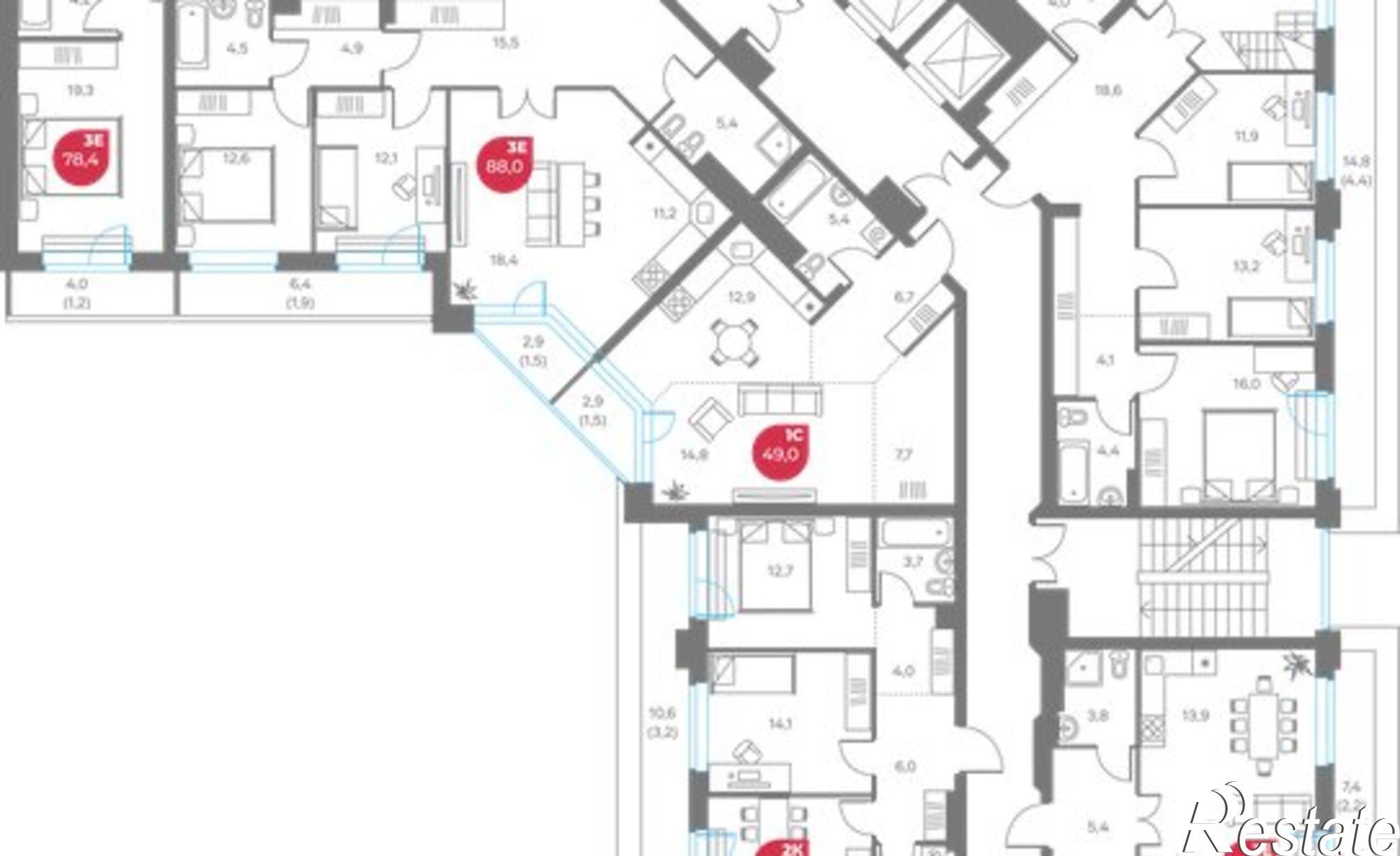 Купить квартиру за 82 035 000 рублей на улица Максима Горького, 1