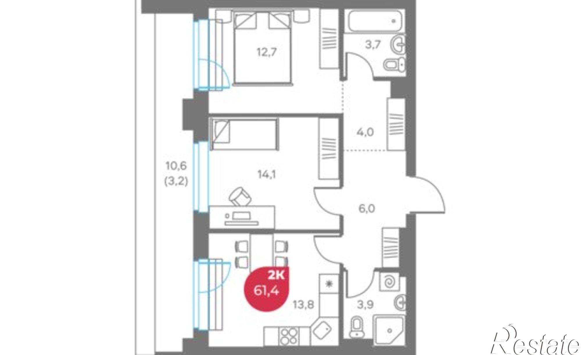 Купить квартиру за 18 420 000 рублей на улица Максима Горького, 1