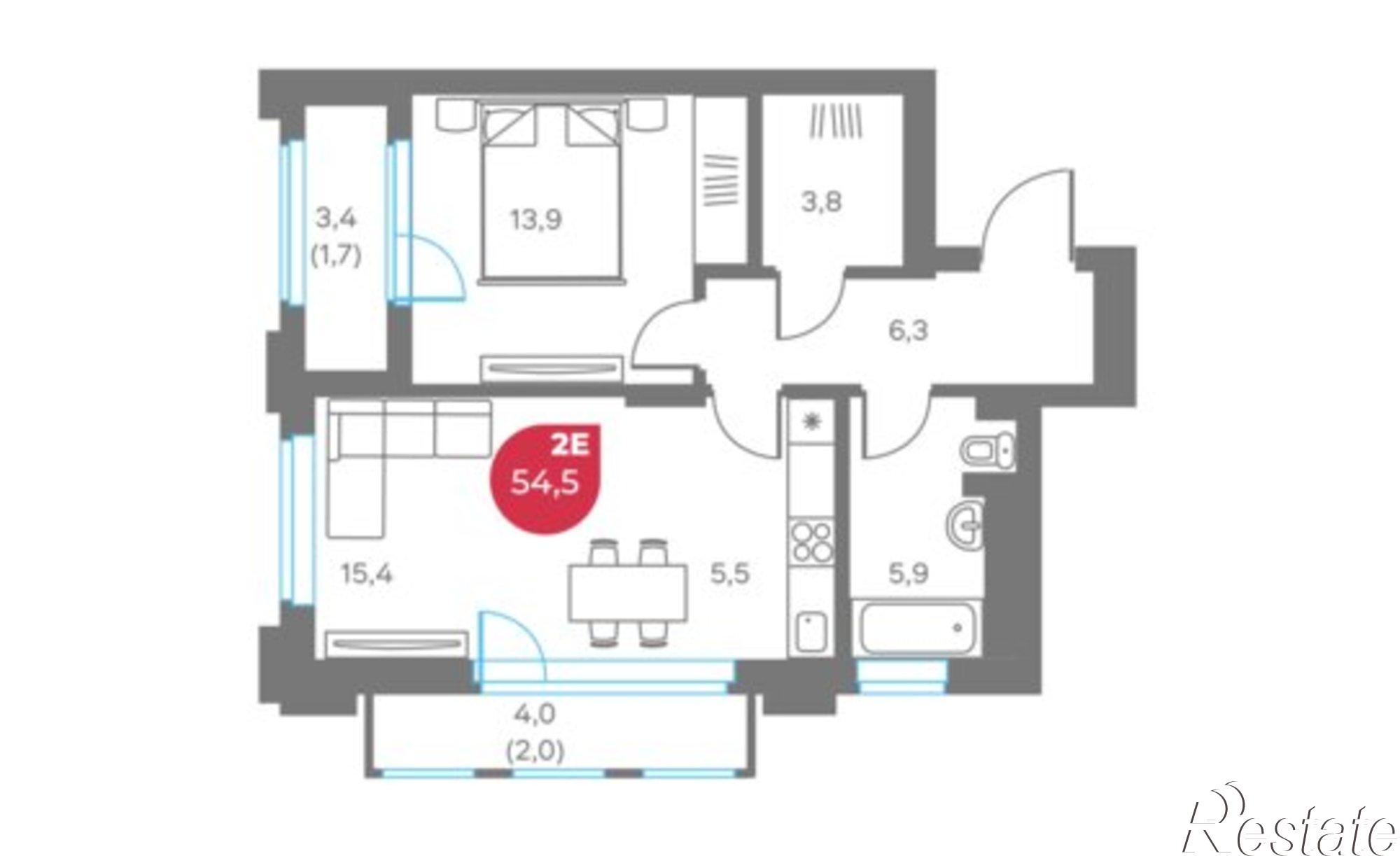 Купить квартиру за 14 170 000 рублей на ул Монастырская, 9